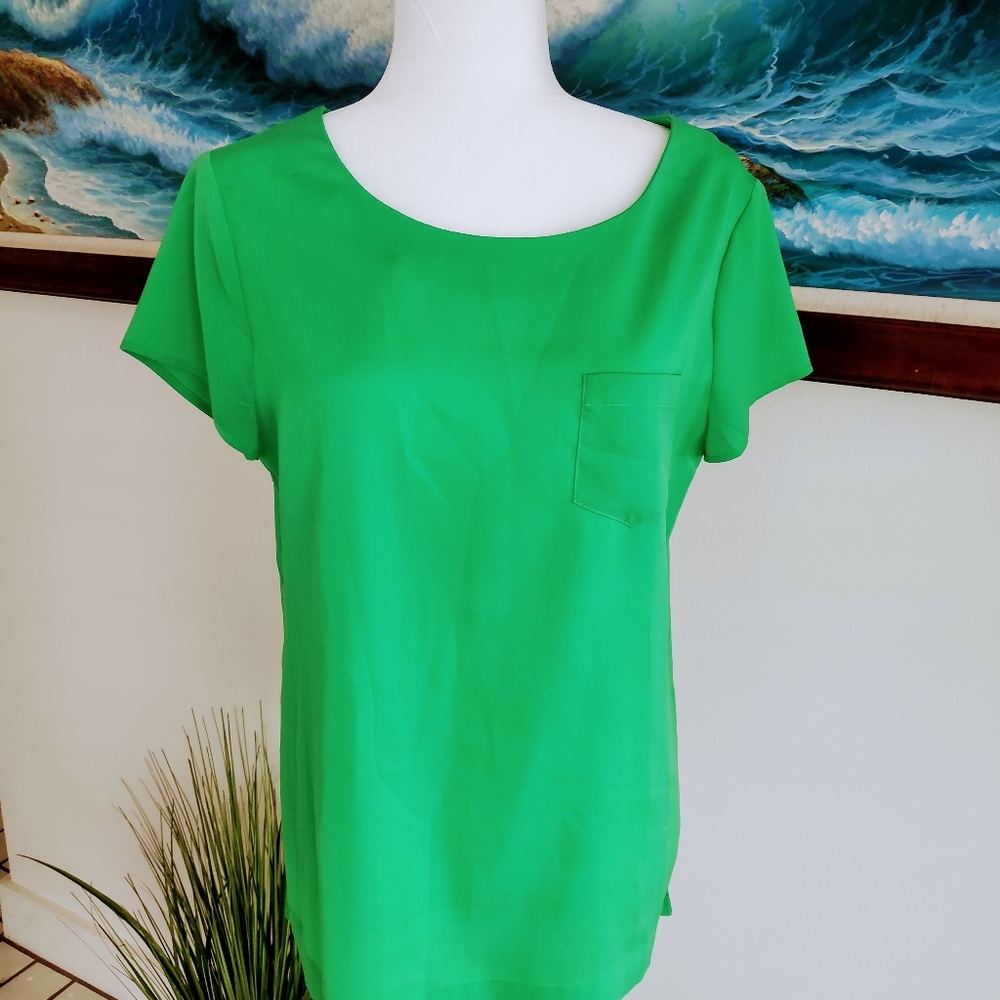 Kelly Green J Crew top sz S